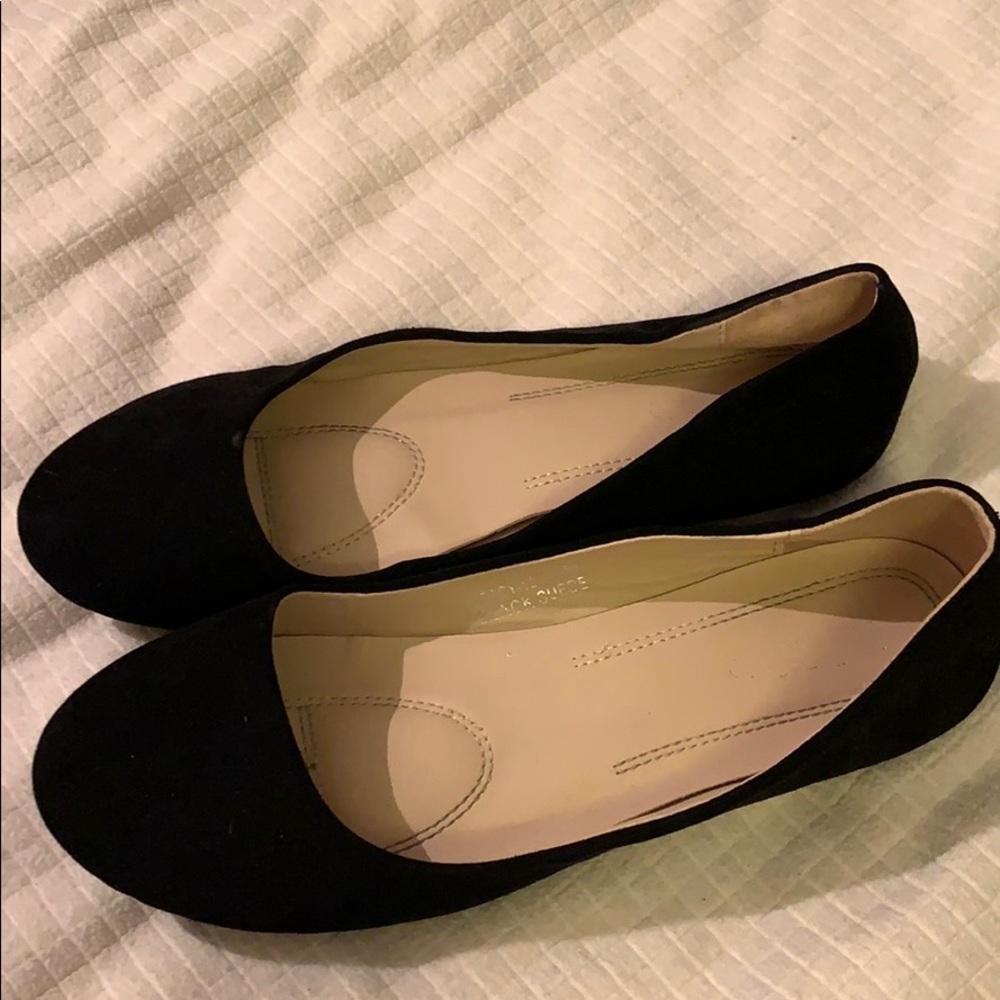 Bellamarie 8.5 black faux suede ballet flats